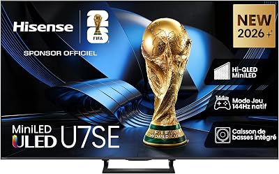 85U7SE - MiniLED Smart TV 85 polegadas, Hi-QLED MiniLED, Modo de Jogo nativo a 144 Hz, Subwoofer integrado, Motor de IA Hi-View, IMAX Melhorado, Modo Cineasta, Dolby Vision IQ, HDR 10+ Adaptativo