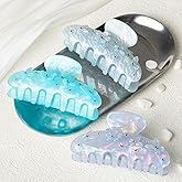 HAIMEIKANG 3 Pcs Acrylic Flower Hair Claw Clips for Women - Cute Non-slip Stylish Accessories Clips for Thick Thin Hair