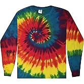 Colortone Tie Dye T-Shirts for Men and Women - Unisex Long Sleeve Tie-Dye T Shirts for Adults
