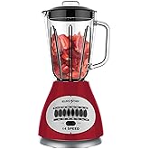 EUROSTAR 450W 14-Speed Glass Jar Blender (RED)