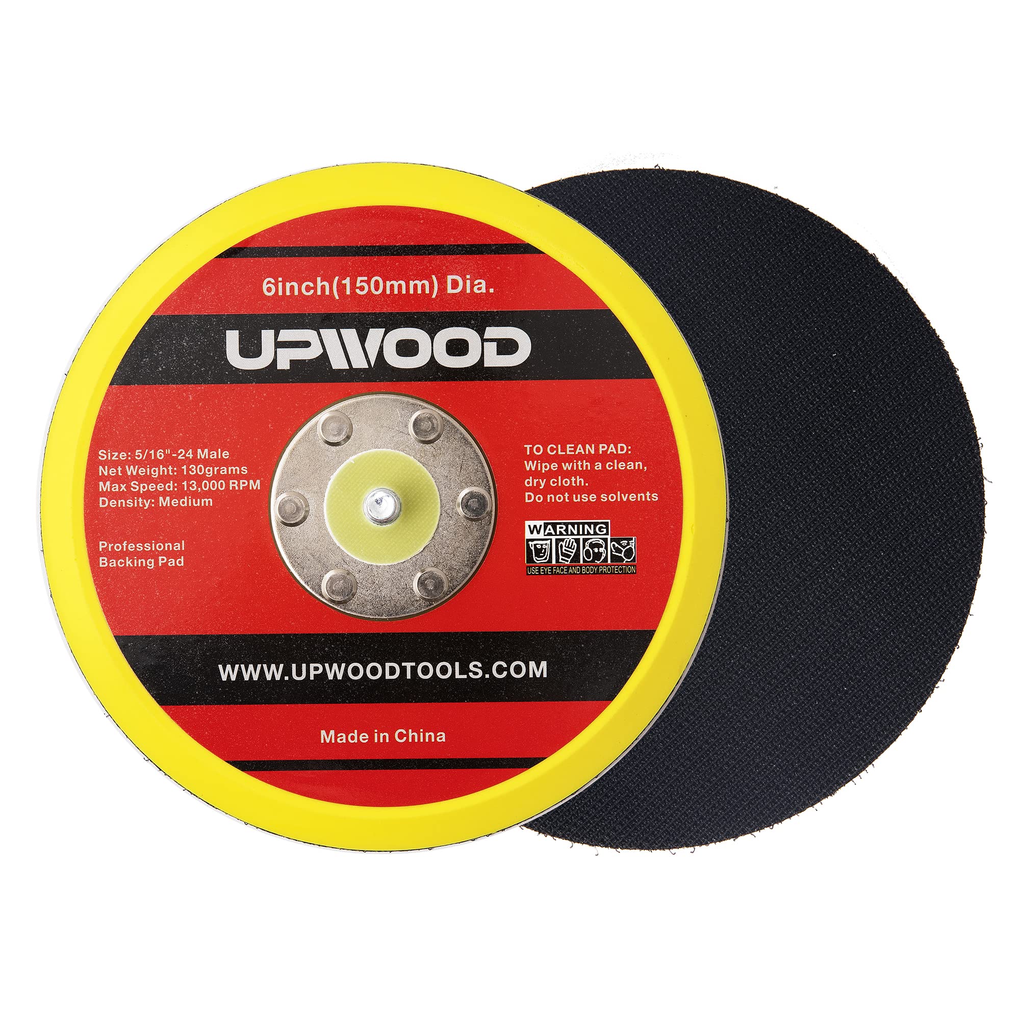 Photo 1 of UPWOOD 2 pcs 6" Hook and Loop Backing Pad for Air Sander Polisher, 5/16" Arbor with 24 Thread 1,3000RPM DA Sanding Pad
