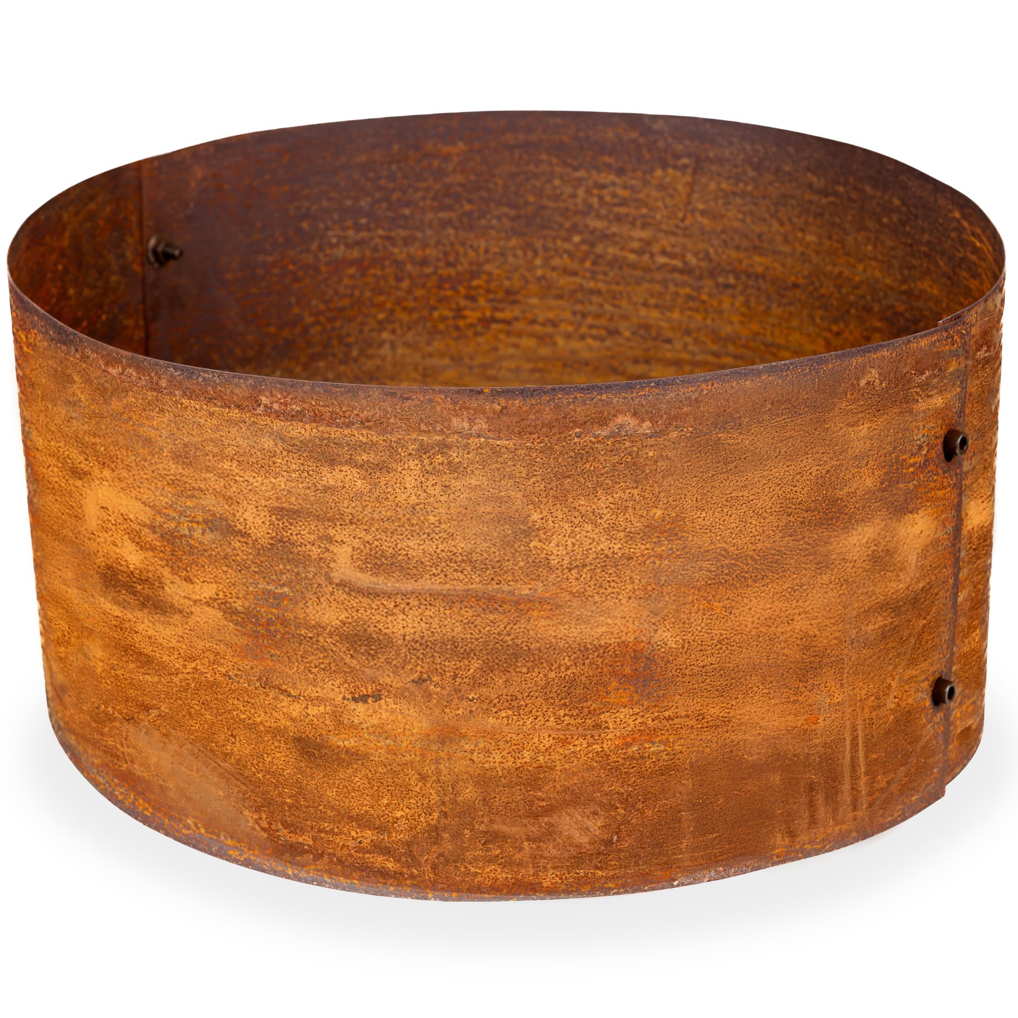 UNIGARDIA Corten Steel Tree Ring Ø 40 cm - Metal Lawn Edging 20 cm High - Easy to Install - Pre-Rusted Garden Edge Border, Incl. Accessories and 1 Pair of Assembly Gloves