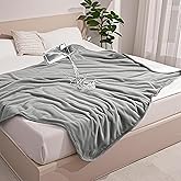 gogobunny Waterproof Blanket for Bed Couch Sofa, Liquid Pee and Fur Proof Pet Blanket for Dog Puppy Cat, Reversible Sherpa Fleece Throw Blanket Furniture Cover Protector (Grey, 50x60 inches)