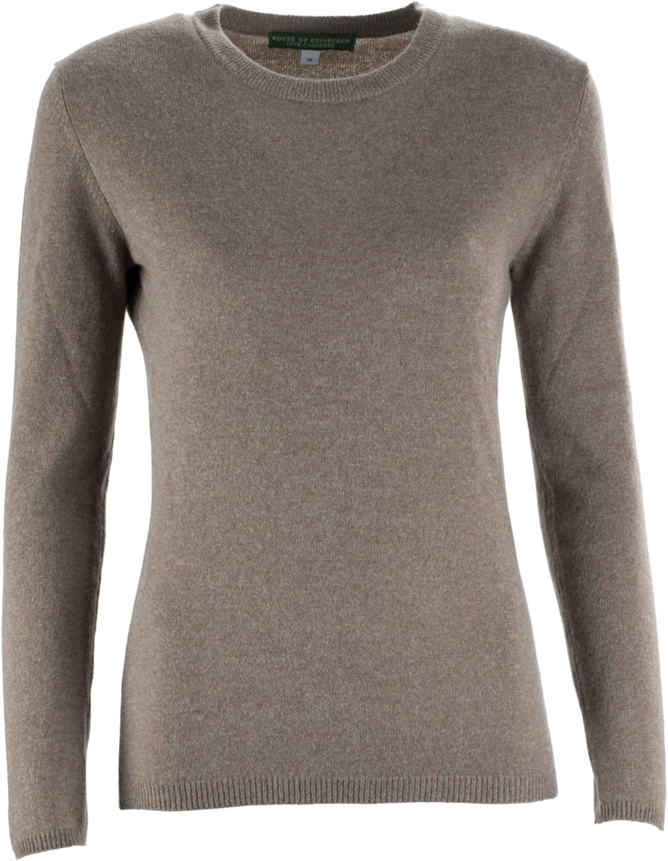 Kiltane of Scotland Women's 100% Pure Cashmere Jumper Knitted Fashioned Ladies Crew Neck Sweater