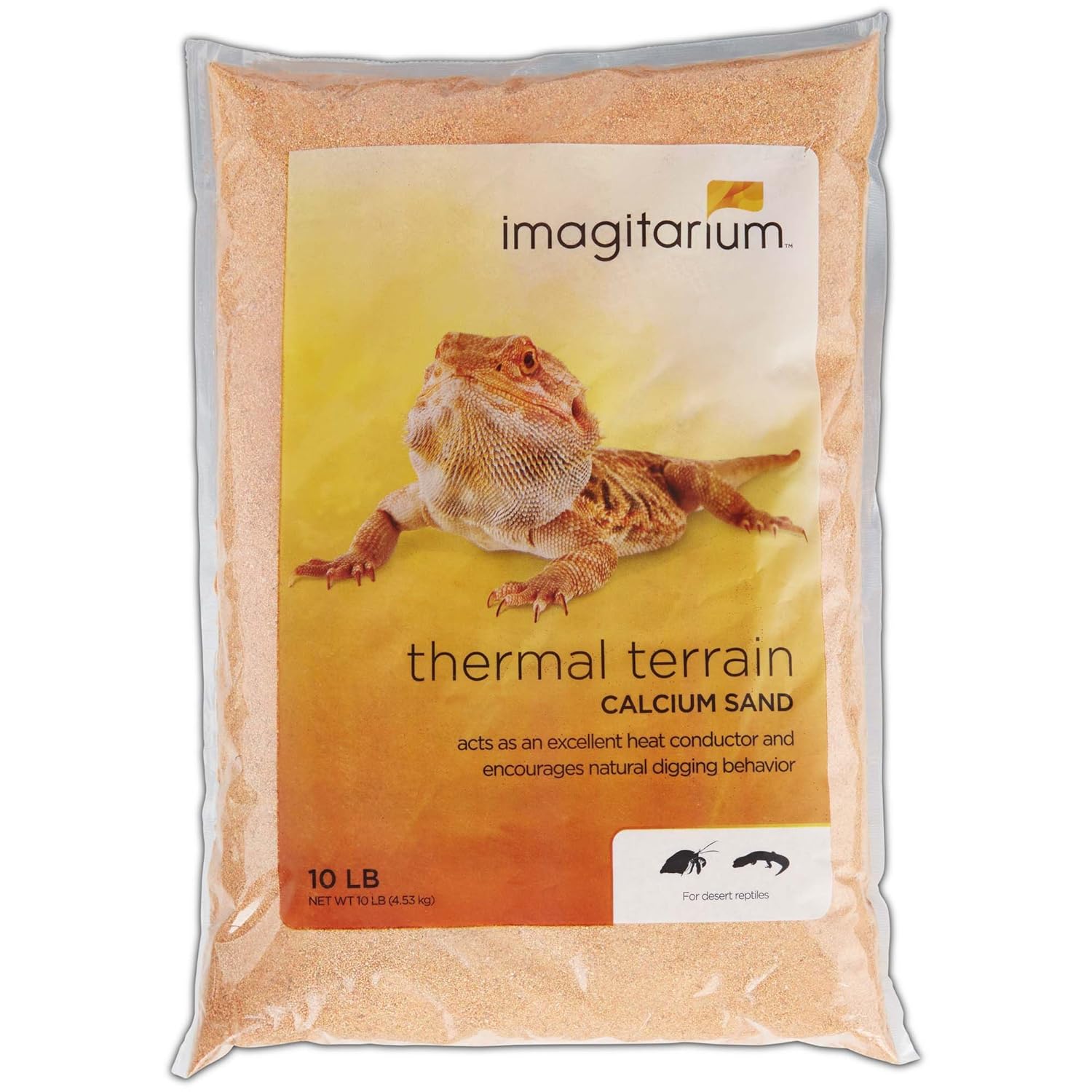 Imagitarium Orange Calcium Reptile Sand, 10lbs, 10 LB