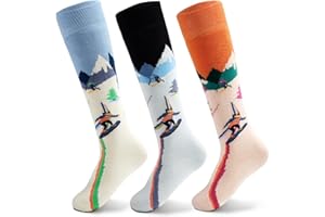 AISYEE Ski Socks Kids Boys Winter Warm Snow Socks Thick Thermal Skating Snowboarding Skiing Socks for Boys Girls 3 Pack