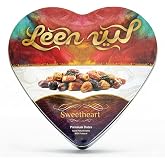 LEEN Premium Mixed Date Gift Box 200g | Assorted Madinah Dates from Saudi Arabia | Ajwa, Safawi, Sagai, Khodhri &amp; Mabroom | Heart-Shaped Gift Tin