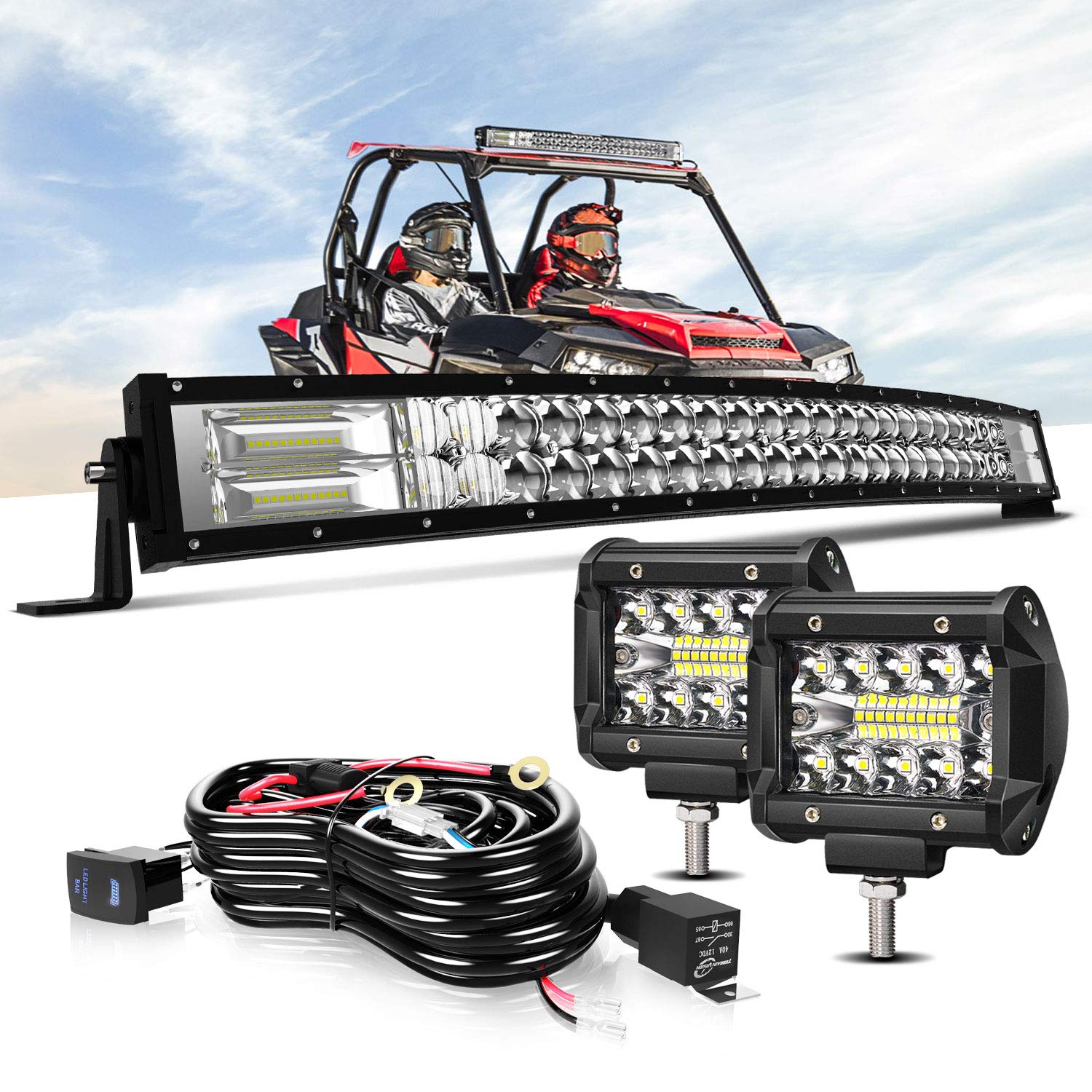 Polari Rzr Led Light Bar Wiring Harnes
