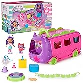 DreamWorks GABBY'S Dollhouse Celebration Party Bus, Transforming Playset with Gabby & DJ Catnip Toy Figures & Dollhouse Acces