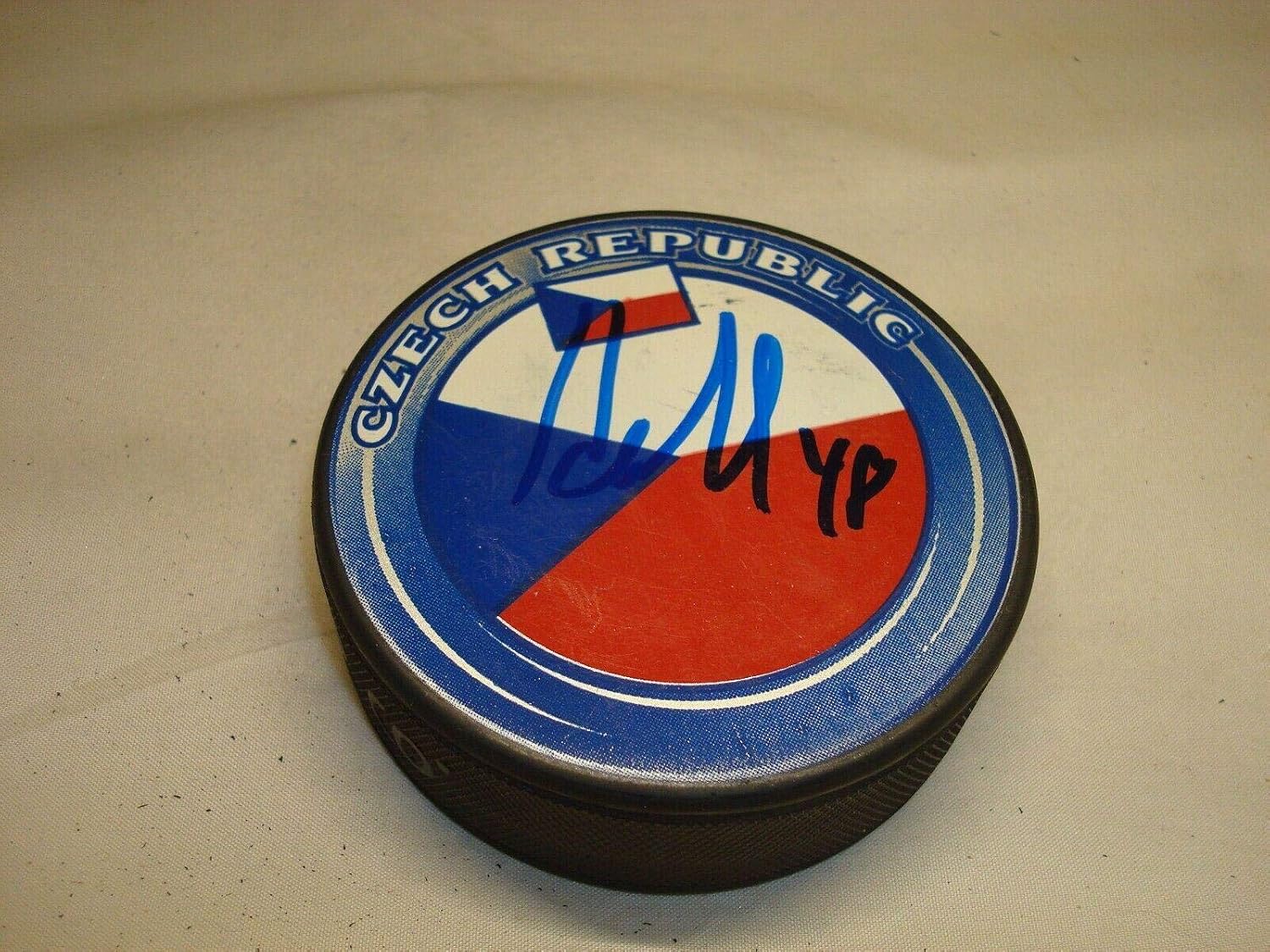 Tomas Hertl Signed Team Czech Republic Hockey Puck Autographed 1A