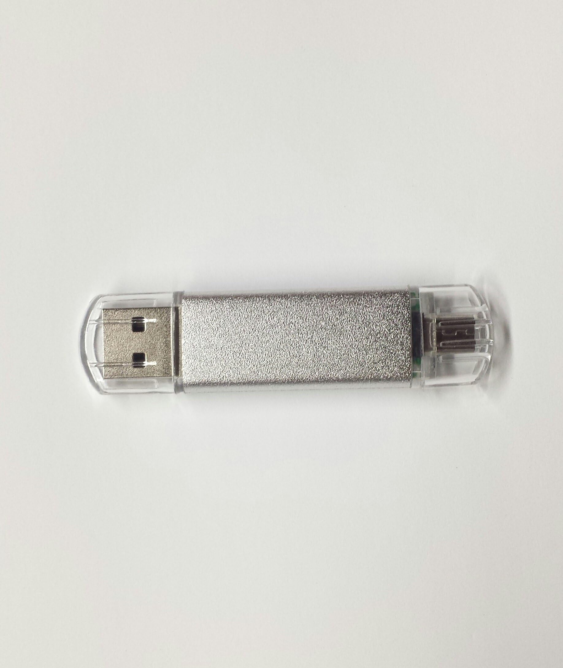 OTG Silver 8gb USB Flash Drive 2.0 for Cell Phones and Laptops
