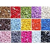 GANSSIA 900pcs 7.5mm (0.3 inch) Very Tiny and Small Size Round Resin Buttons 15 Colors Assorted 2 Holes Button for Shirts Blouse DIY Crafts Scrapbooking (Each Color 60 pcs)