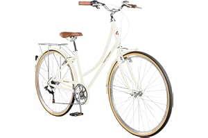 Retrospec Beaumont City Bike 7-Speed Step Through City Bike Commuter Bicycle for Men and Women with High-Tensile Strength Ste