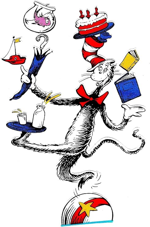 cat and the hat fabric