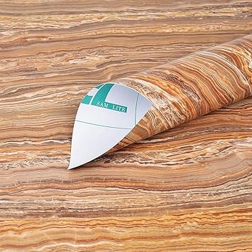 Elton Premium Jade Strip Marble Gloss Marble Furniture Film Interior Film Wallpaper for