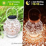 KOOPER Dragonfly Solar Lanterns, Vintage Garden Lights Outdoor Hanging view 2