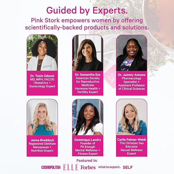 PINK STORK ORGANIC FERTILITY TEA – SUPPORTS CONCEPTION FOR HER & HORMONE BALANCE WITH CHASTE TREE BERRY (VITEX), MINT, AND RED RASPBERRY LEAF – HOT OR ICED – CAFFEINE FREE – SWEET MINT, 15 SACHETS