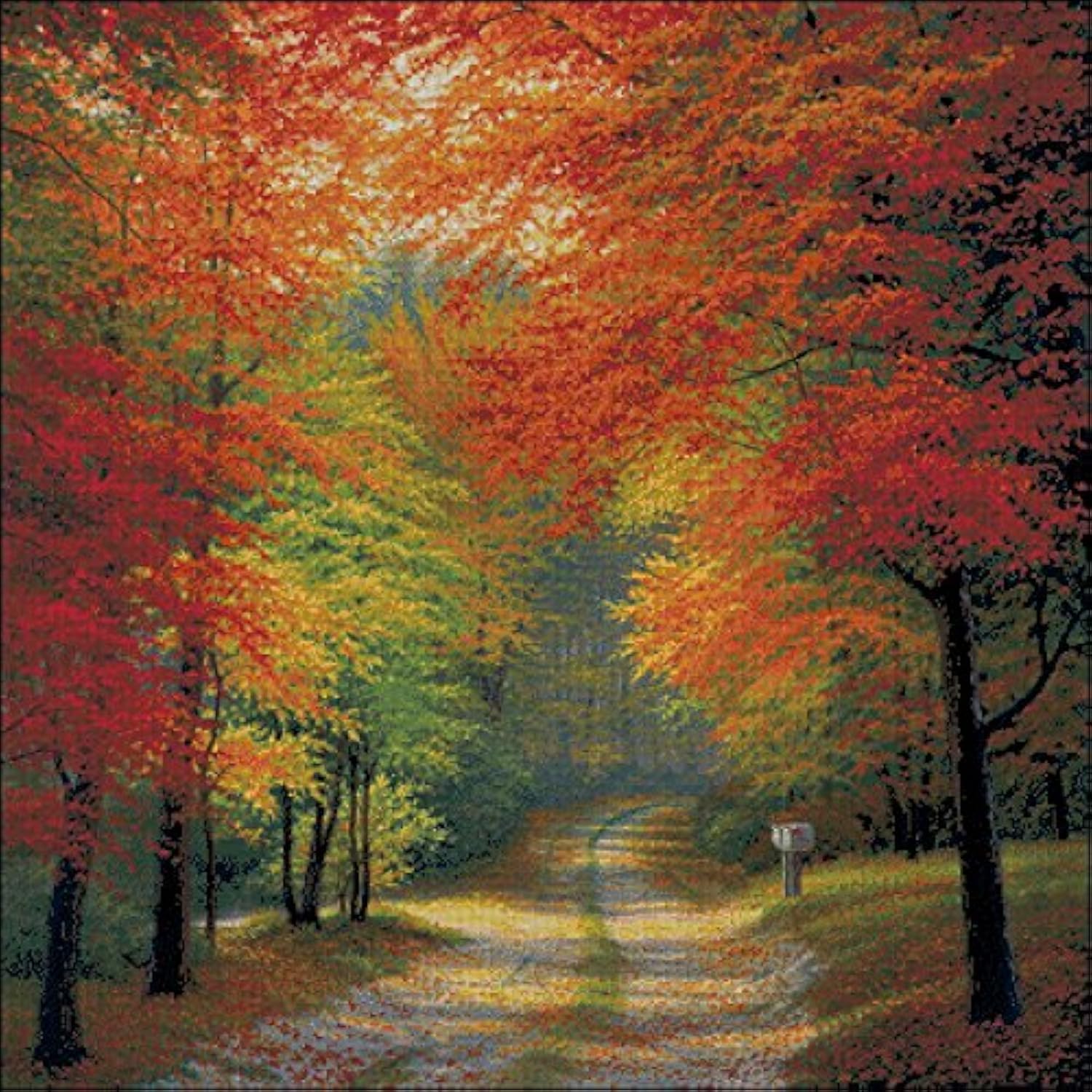 sweethome The Autumn Leaves Cross Stitch Kits,14ct 400x400stitch,82x82cm Counted Cross Stitch Kit
