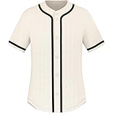 Mens Baseball Jersey Baseball Button Down Jersey Softball T-Shirt Hip-hop Shirt Hipster Uniforms