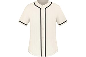 BABYHEALTHY Mens Baseball Jersey Baseball Button Down Jersey Softball T-Shirt Hip-hop Shirt Hipster Uniforms