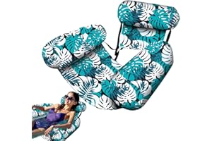 Inflatable Pool Floats Chairs Adults, Pool Float Water Hammock, Floating Lounge Chairs, for Beach Outdoor Games Tanning Party