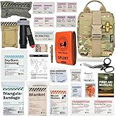 RHINO RESCUE IFAK Trauma Kit with C-A-T Tourniquet for Wound Care, Tactical First Aid Kit Molle Pouch for Military, Combat, Car, Camping, Hiking, Travel(Camouflage)