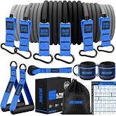 Heavy Resistance Bands for Working Out, 300lbs/360lb/420lb Exercise Bands Workout Bands with Handles, Door Anchor, Ankle Straps, Home Gym Workout Equipment for Men Fitness Strength Training Stretching