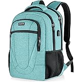 ZUBOND Backpack for Men and Women, School Backpack for Teen Boys, Business Travel 15.6 Inch Laptop Backpack with USB Charging Port, Water Resistant Slim Sturdy College Computer Bag Gift