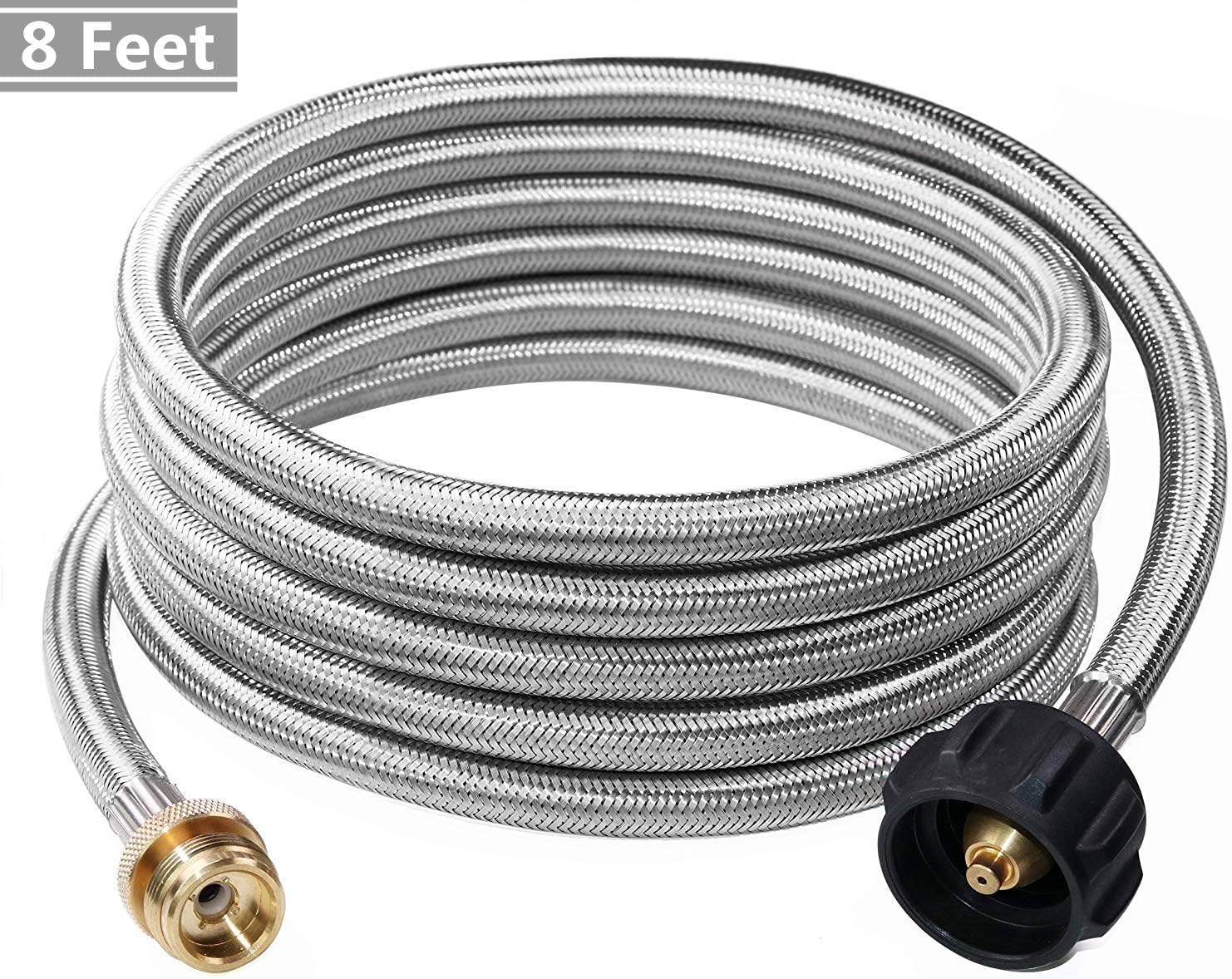 DOZYANT 8 Feet Stainless Steel Braided Propane Adapter