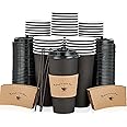 Amazon.com: 50 Pack 20 oz Paper Coffee Cups, Drinking Cups For Cold/Hot ...