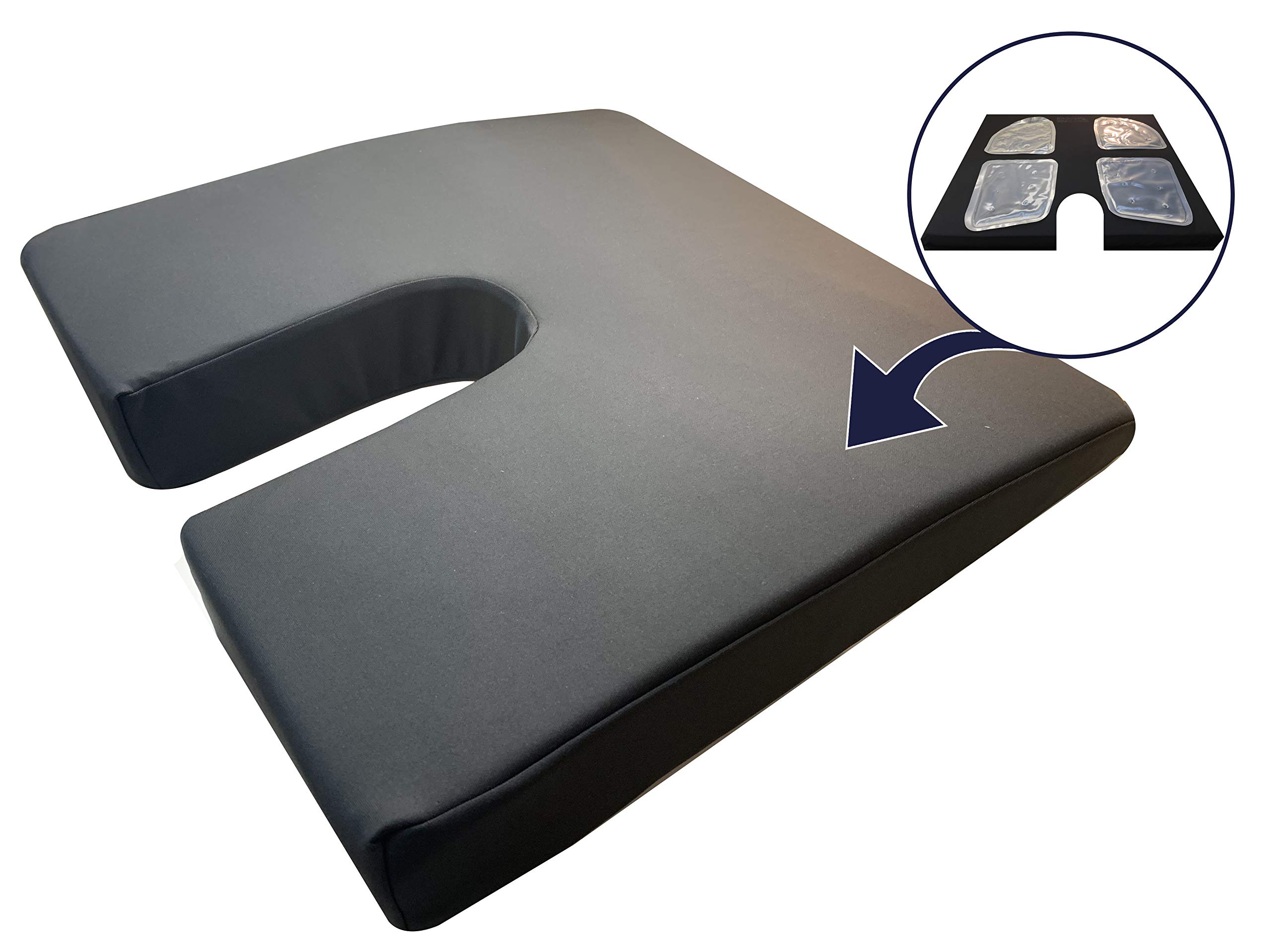Ergo21 LiquiCell Coccyx Seat Cushion LiquiCell Improves Blood Flow