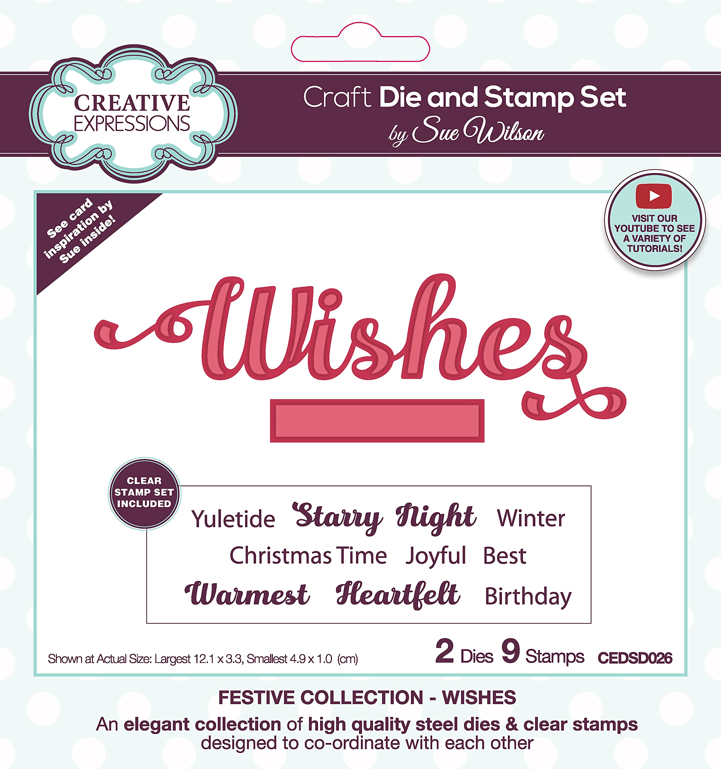Sue Wilson - Wishes - Craft Die & Stamp Set