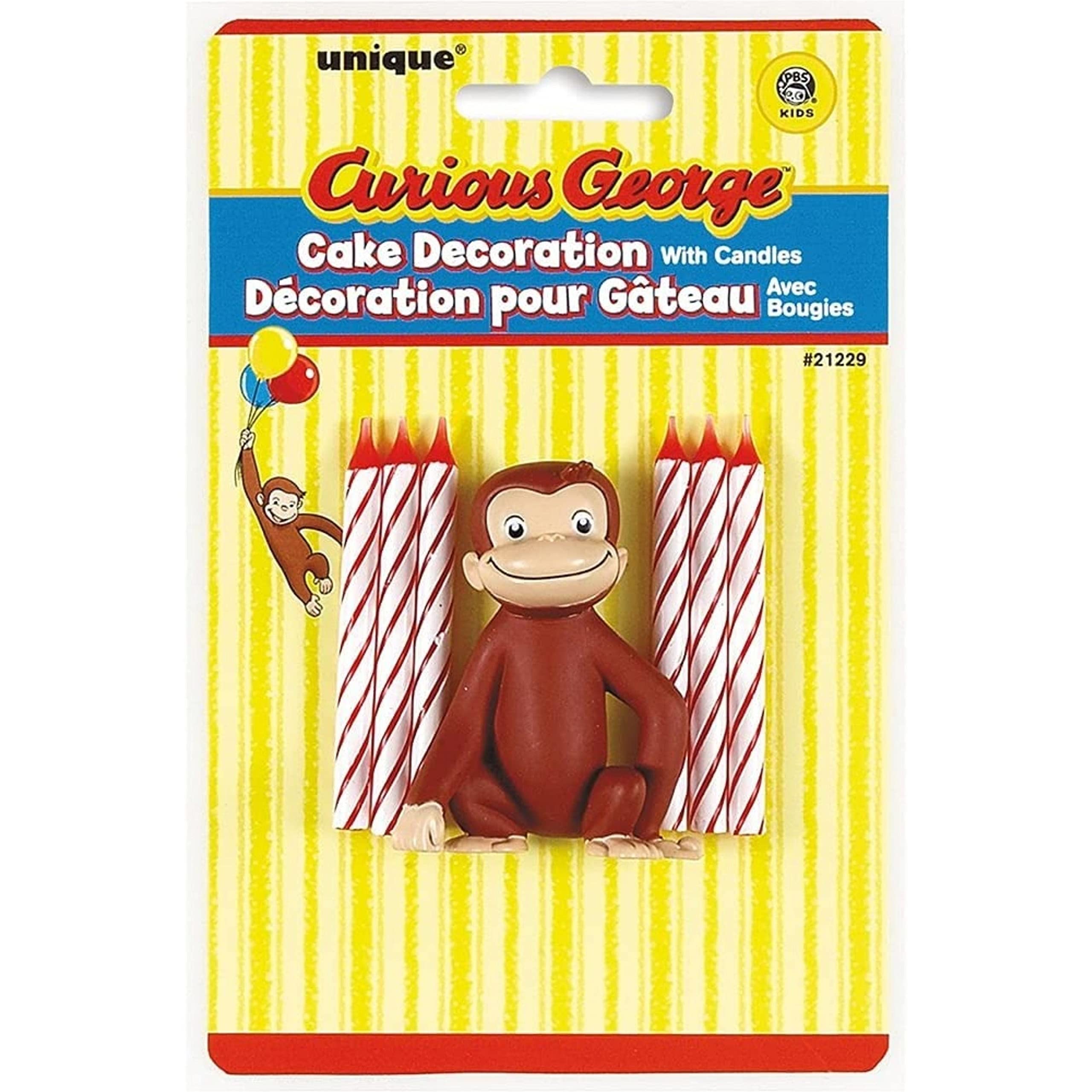 Unique 137884 Curious George Cake Decoration With 6 Candles