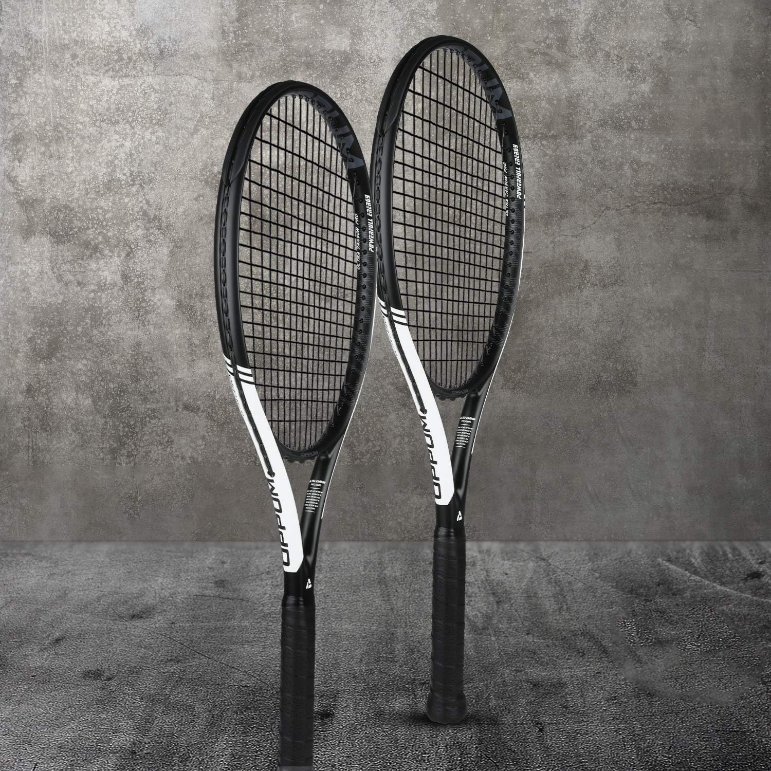 oppum New Graphene Ultra Carbon Pro Tennis Racket, 360 Super Light Speed Team Tennis Raccquet (Graphene Racket PRO-2000 (Black White), 4 3/8) : Sports & Outdoors