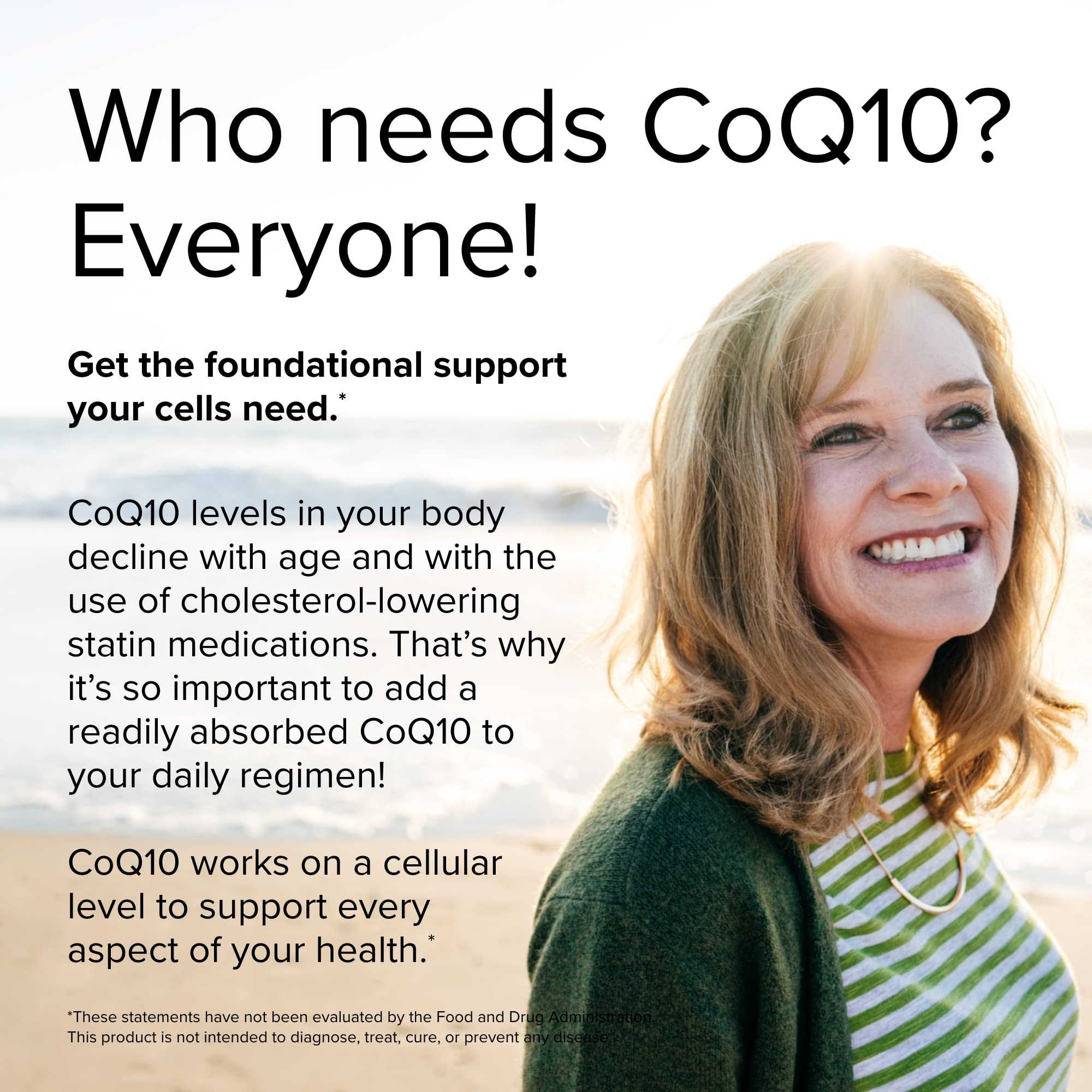 Terry Naturally CoQ10 Chewables - Cellular Energy Support Supplement - Higher Absorption CoQ10 Chewable Supplement - Nutritional Supplement to Aid Healthy Aging & Brain Health - 30 Chewables