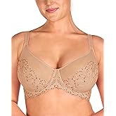 HSIA Minimizer Bras for Women, Full Coverage Embroidered Bras Plus Size Bra for Heavy Breasts Unlined Bra with Underwire