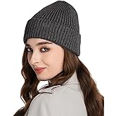 choshion Wool Beanie for Men Women, Seamless Knit Cuffed Warm Winter Hats Fisherman Beanies Womens Ski Hat Skull Cap Unisex