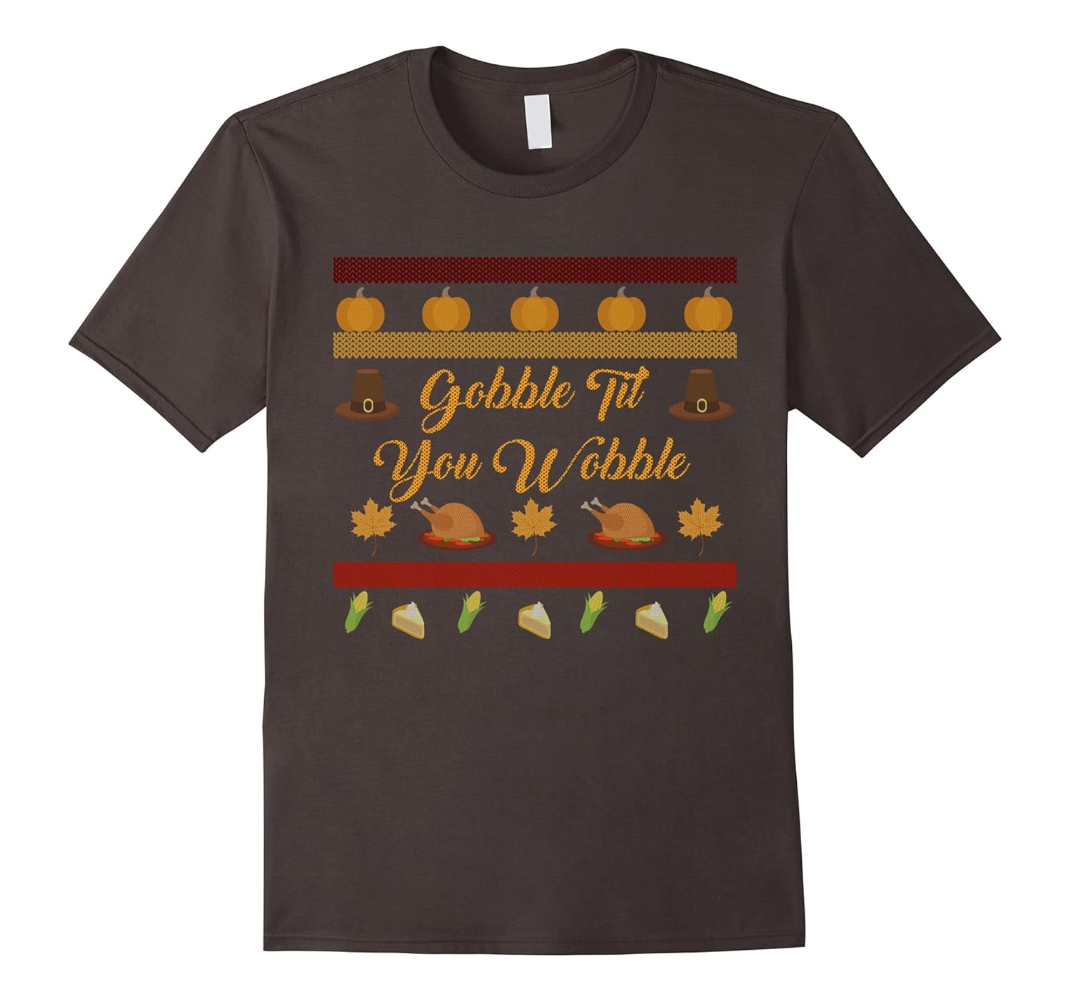 Thanksgiving Ugly Sweater Funny Shirt Holidays Turkey Joke-Rose