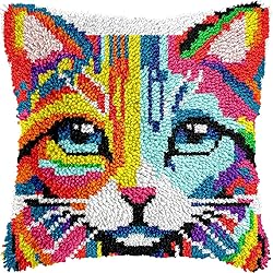 veirousa Colorful Cat Latch Hook Kits for Adults