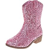Josmo Glitter Girls Cowgirl Boots Mid Calf Boots Girl Cowboy Boots Size Little Kids/Big Kids
