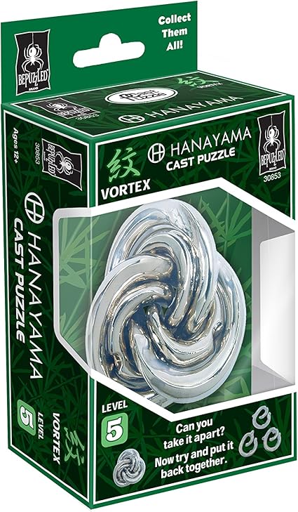 VORTEX Hanayama Cast Metal Brain Teaser Puzzle (Level 5)
