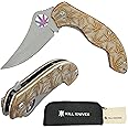 Armory Replicas Kona Gold Assisted Opening Pocket Knife - Cannabis Leaf Design, Rainbow Thumb Hole, Bead Blasted Blade