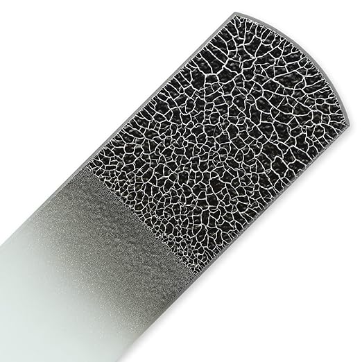 Farbglas Fußfeile „Silver Cracks“: Fußschaber & Kallus-Entferner, Handgemacht - Bild 3 von 12