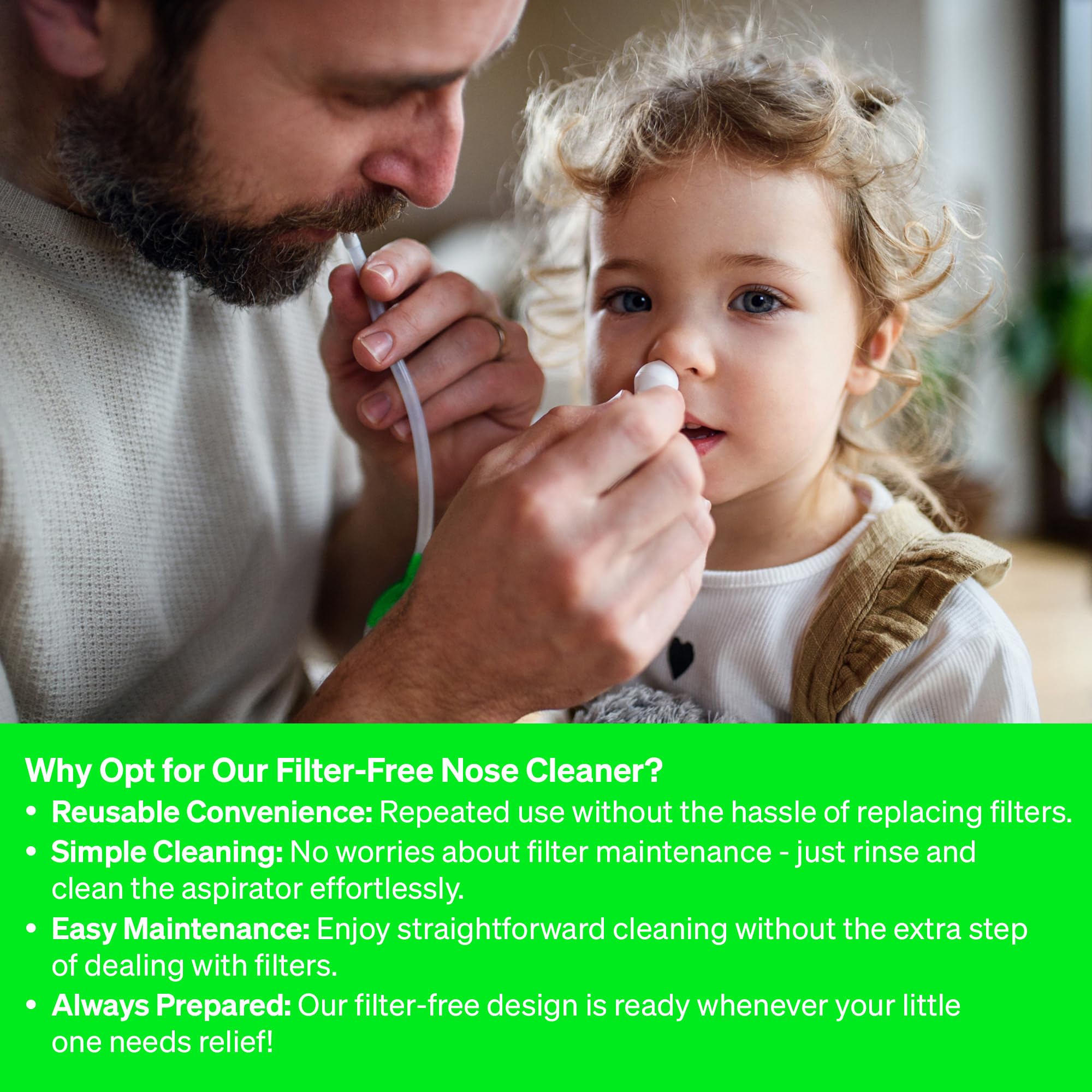 Nose Sucker for Baby by LoveNoobs™, BPA/BPS Free, Safe Nasal Aspirator for Baby, Saca Mocos para Bebes, for Newborn & Infant, No Extra Filter Needed