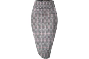 Hybrid & Company Women's Techno/Scuba Stretchy Office Pencil Skirt Made in USA