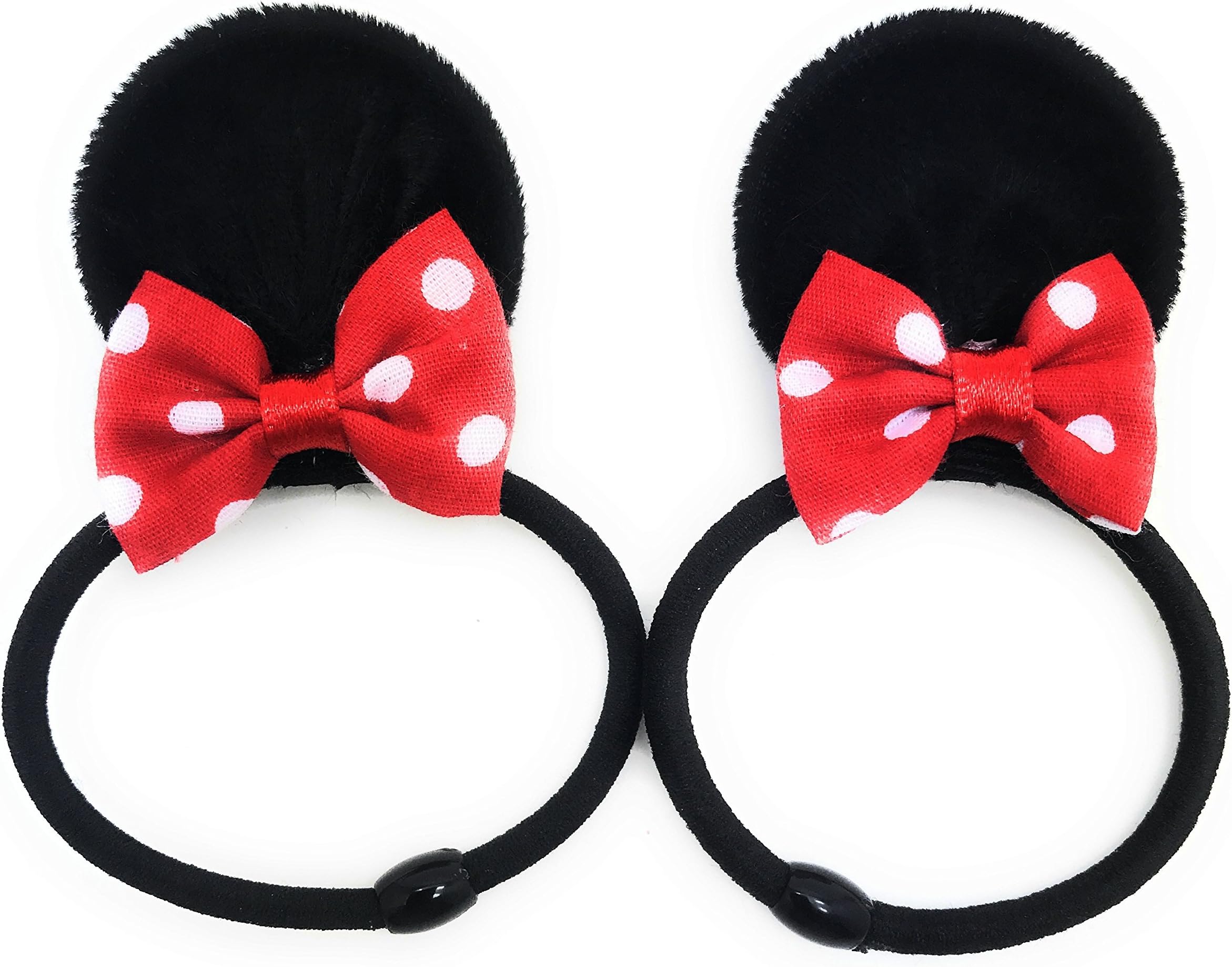 Elastic Band Red Polka Dot Mouse Ears Baby Bow Clips for Baby Girls Toddlers Hair Clips Costume Accessory Headband: M3