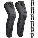 Full Leg Sleeves Long Compression Leg Sleeve Knee Sleeves Protect Leg, for Man Women Basketball, Arthritis Cycling Sport