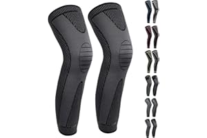 SKDK Full Leg Sleeves Long Compression Leg Sleeve Knee Sleeves Protect Leg, for Man Women Basketball, Arthritis Cycling Sport