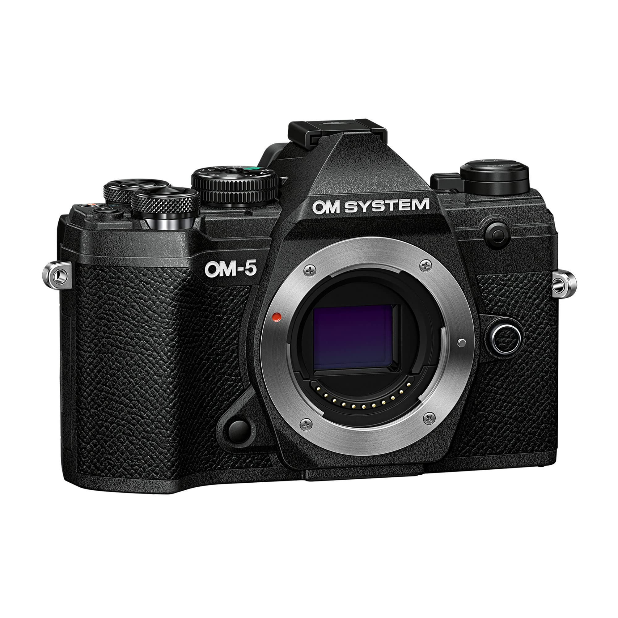 OM SYSTEM Olympus OM-5 Black Micro Four Thirds System Camera Outdoor Camera Weather Sealed Design 5-Axis Image Stabilization 50MP Handheld High Res Shot