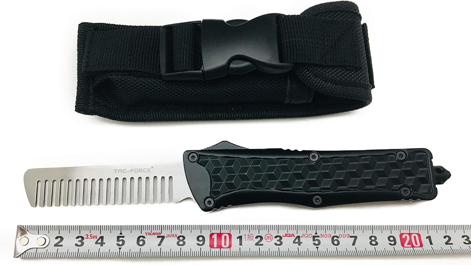 飛び出しナイフならぬ飛び出す櫛 フルオートマチックコーム Otfナイフのアクションを体感可能 全金属製 ポーチ付き Tf Cb002 Tac Force 櫛 コーム 通販 Amazon